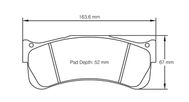 Image of Pagid 8038 Pagid Racing Brake Pad is used on the Porsche 997 GT3 Cup Grand-Am Spec, 997 GT3 Cup S, and the 997 GT3R